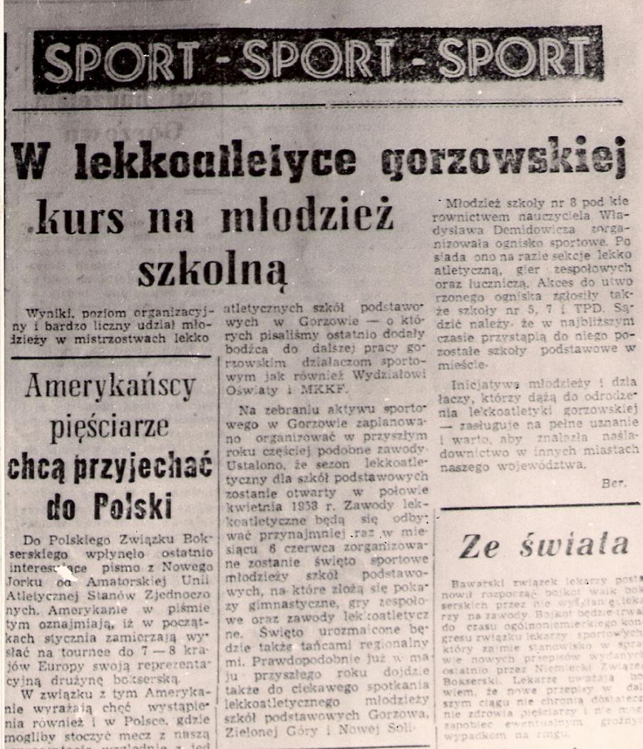 Gazeta Zielonogórska o zawodach